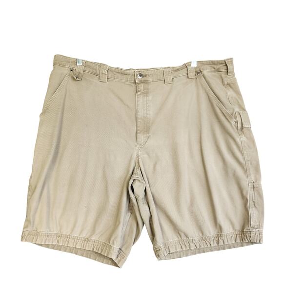 Duluth Trading Mens DuluthFlex Fire Hose Relaxed Fit Shorts Size 48 Khaki 11" - Picture 1 of 11